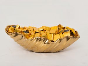 Gold Feather Bowl